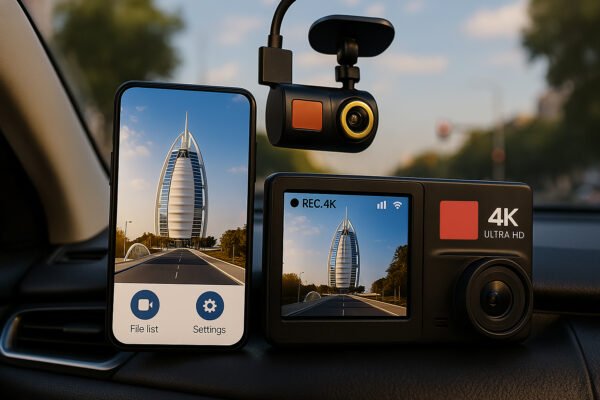 GPS dash camera with Wi-Fi