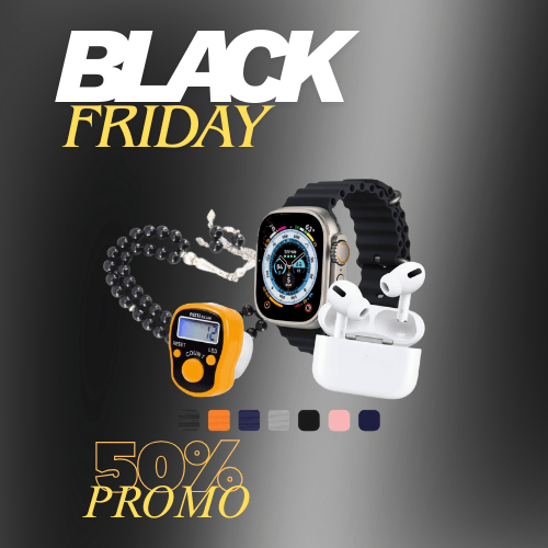 • عرض (7-color watch + headphones + prayer beads + prayer counter) 4 balck Friday