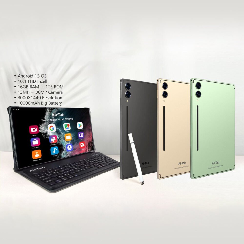 AirTap 10-inch tablet 5 Tablet AirTab 07 + Bluetooth Keyboard, 6-month warranty