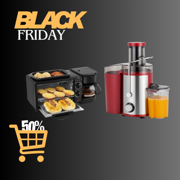 عرض ميكروويف وقلاية وصانعة قهوة 3 في 1 سيلفر كريست + عصارة بالطرد المركزي للفواكه والخضروات الكاملة 1 عرض ميكروويف وقلاية وصانعة قهوة 3 في 1 سيلفر كريست + عصارة بالطرد المركزي للفواكه والخضروات الكاملة